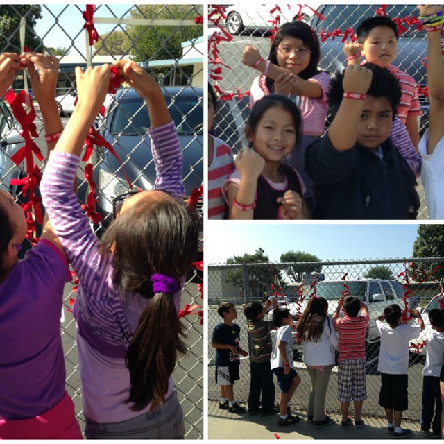 Students are excited to decorate during Red Ribbon Week in the honor of living drug free.